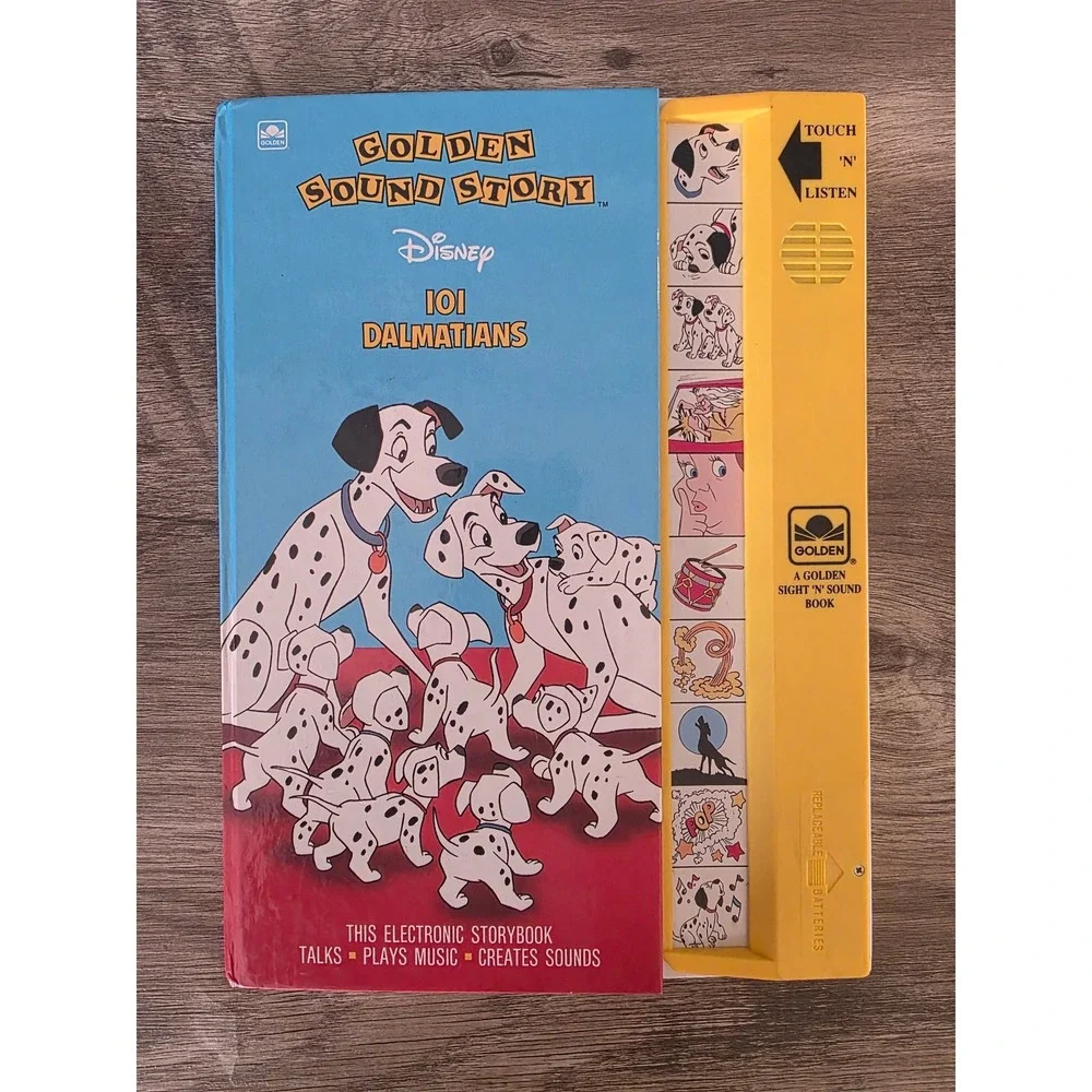 Disney 101 Dalmatians Golden Sound Story Electronic Book Vintage 90s Toy Book